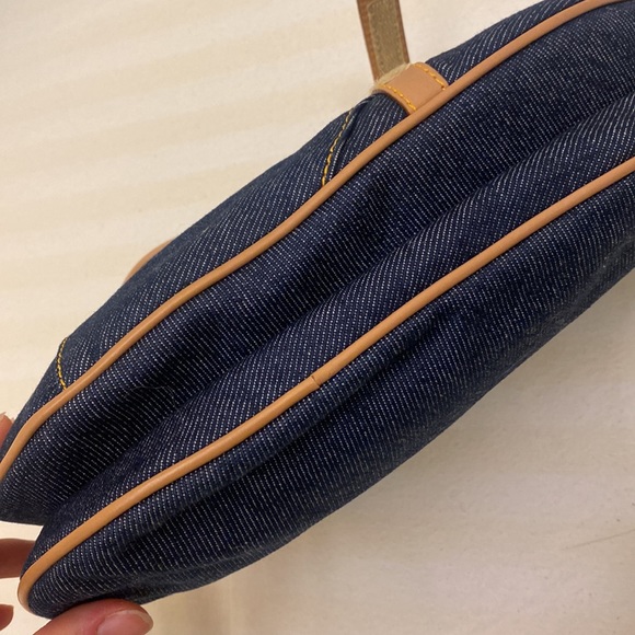 Dior saddle bag vintage in blue jeans with brown strap authentic shoulder bag - Picture 11 of 11